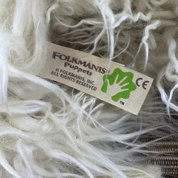 New Retired Folkmanis Hand Puppet Long Wool Sheep 19" long - Picture 5 of 13